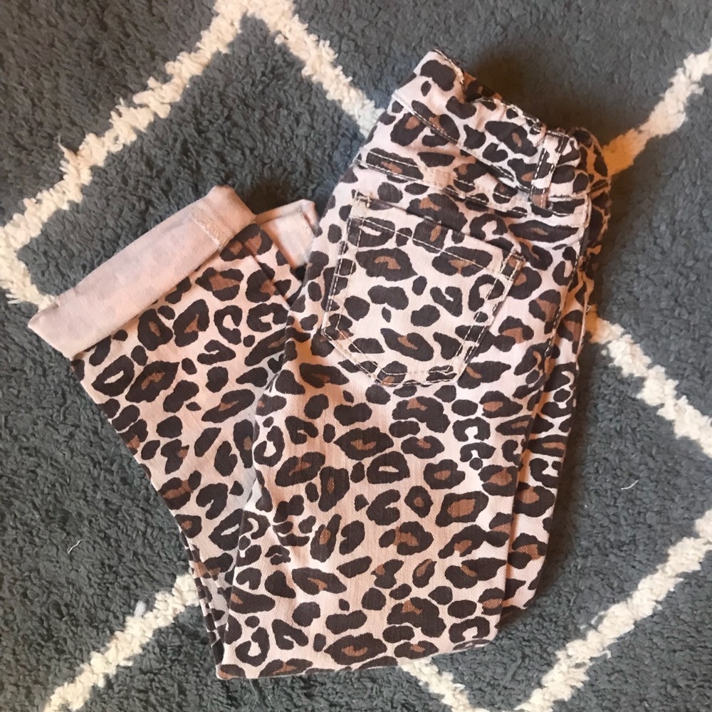 Little girls Gymboree leopard jeans.